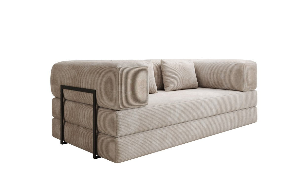 Designer Sofa Lazy 3 Sëtzer aus Cord