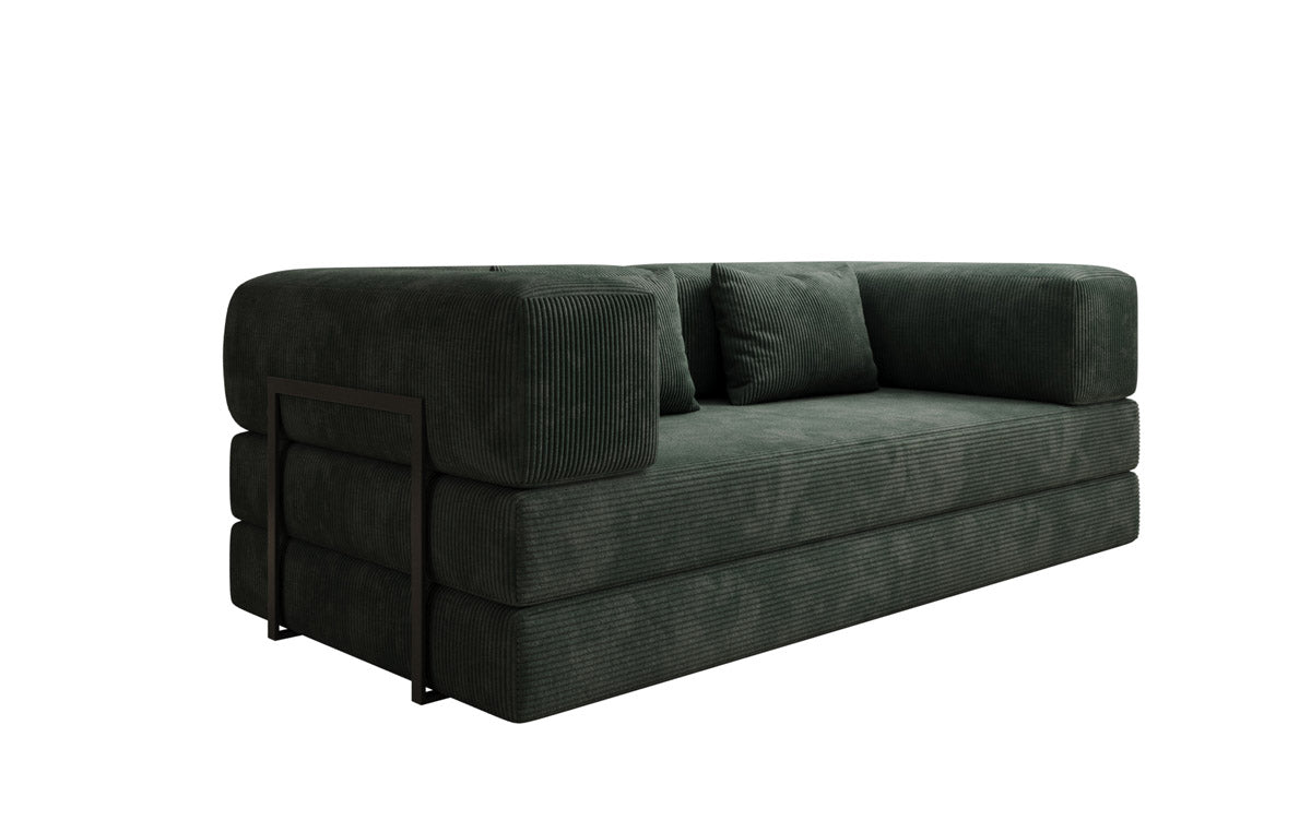 Designer Sofa Lazy 3 Sëtzer aus Cord
