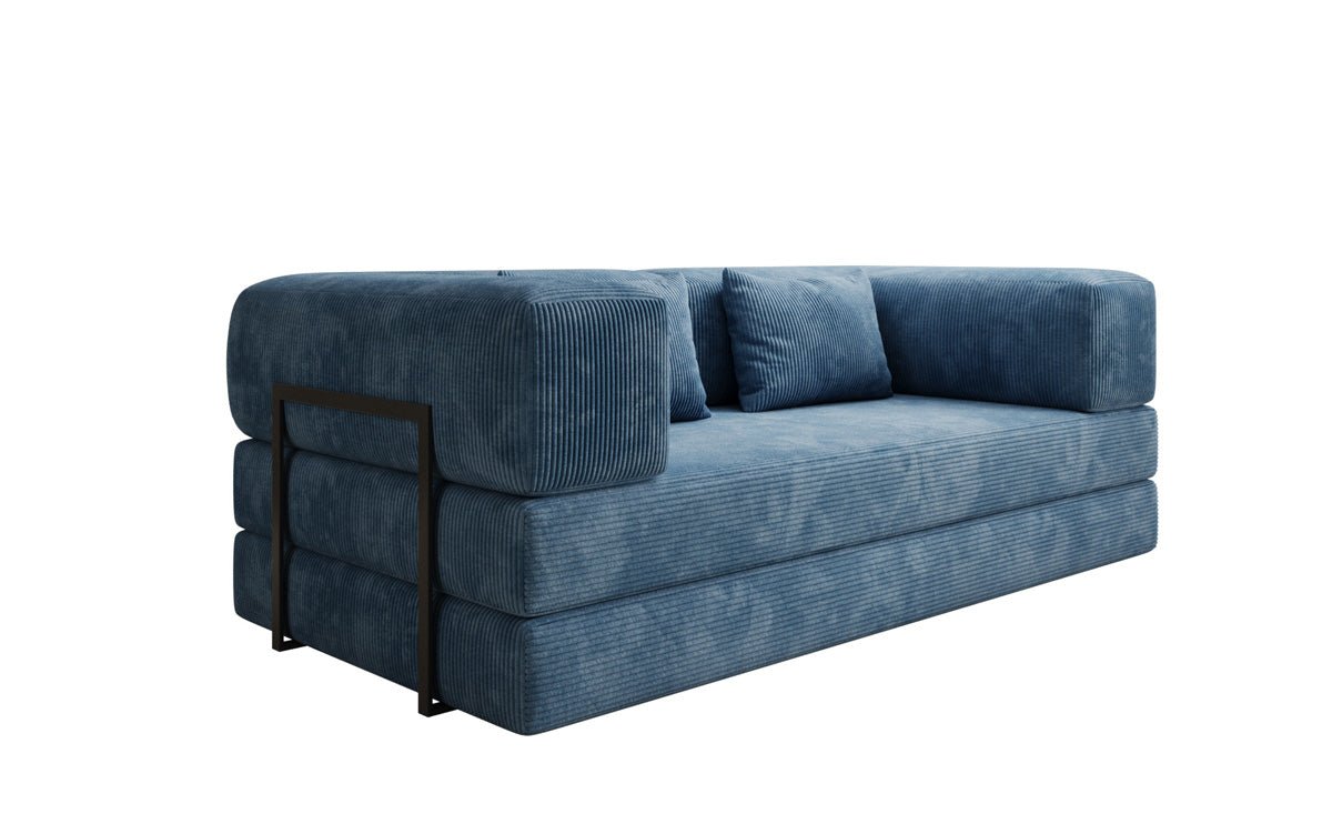 Designer Sofa Lazy 3 Sëtzer aus Cord