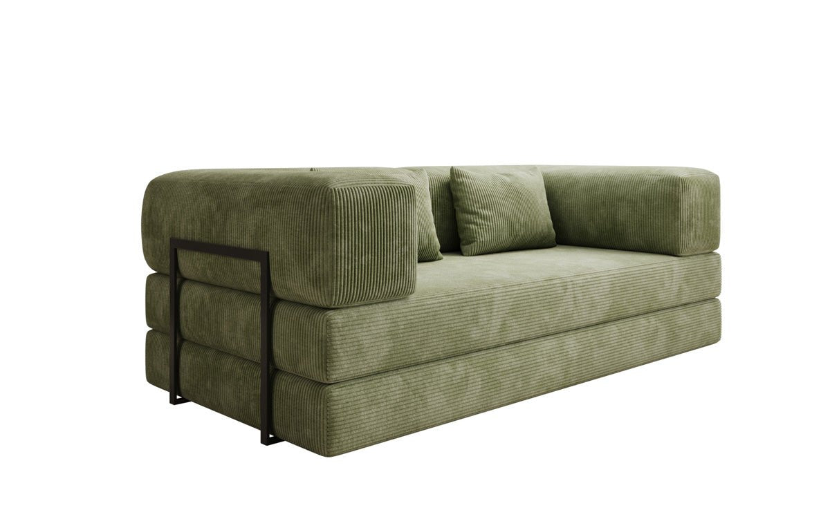 Designer Sofa Lazy 3 Sëtzer aus Cord