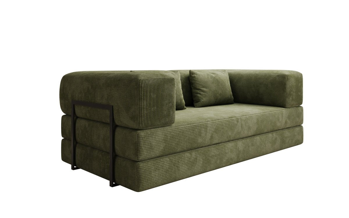 Designer Sofa Lazy 3 Sëtzer aus Cord