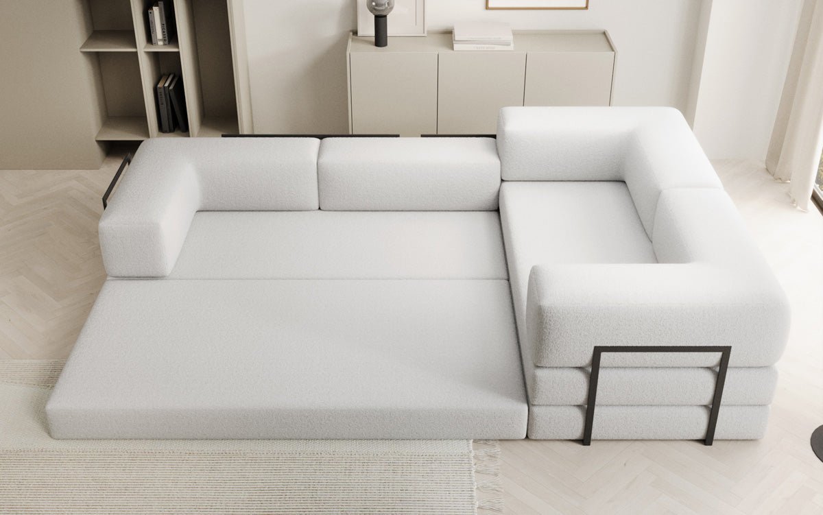 Designer Sofa Lazy L zou a Bouclé