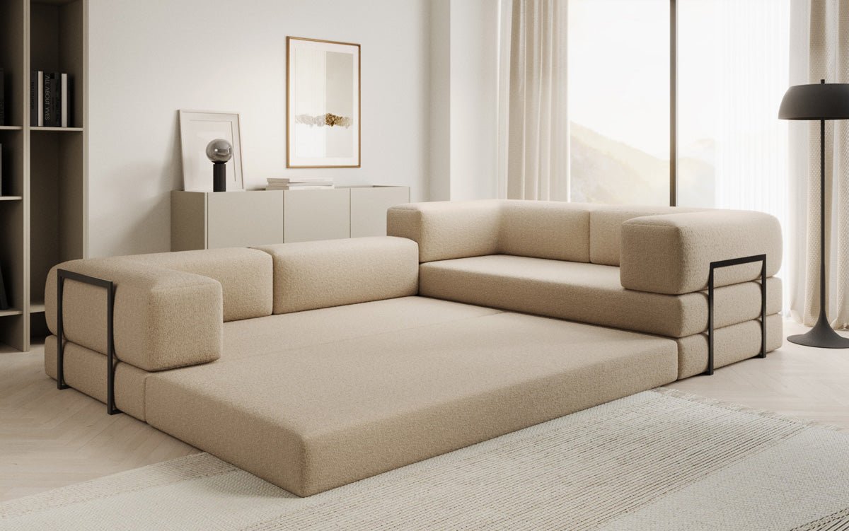 Designer Sofa Lazy L zou a Bouclé