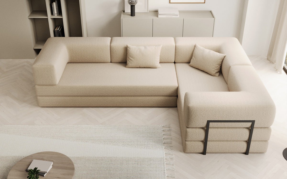 Designer Sofa Lazy L zou a Bouclé