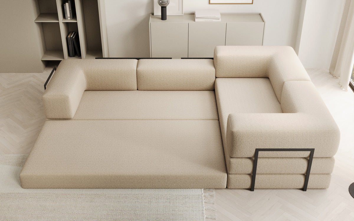 Designer Sofa Lazy L zou a Bouclé
