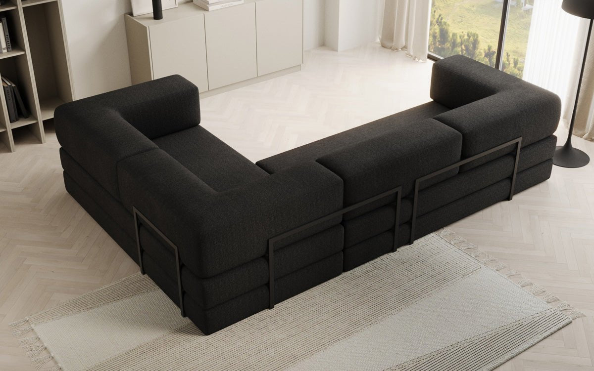 Designer Sofa Lazy L zou a Bouclé