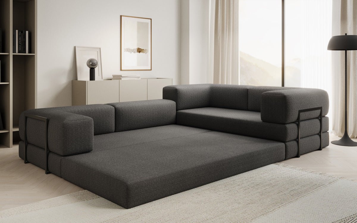 Designer Sofa Lazy L zou a Bouclé