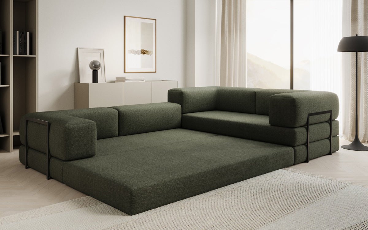 Designer Sofa Lazy L zou a Bouclé