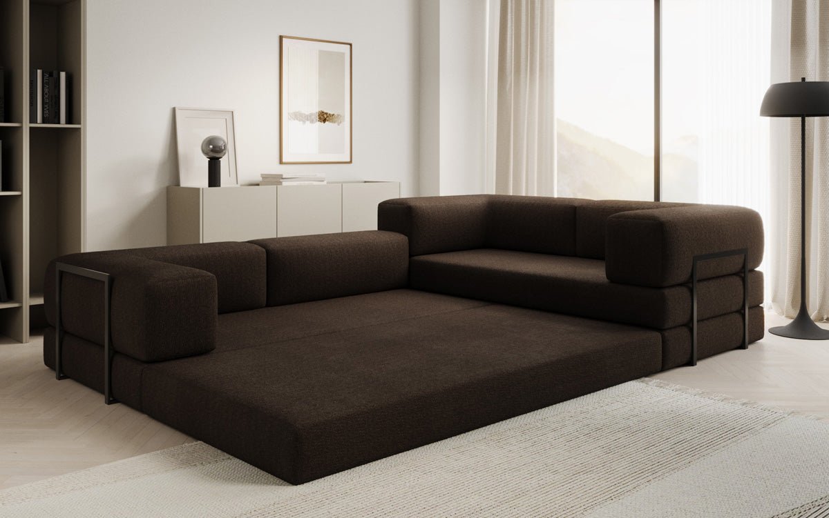 Designer Sofa Lazy L zou a Bouclé