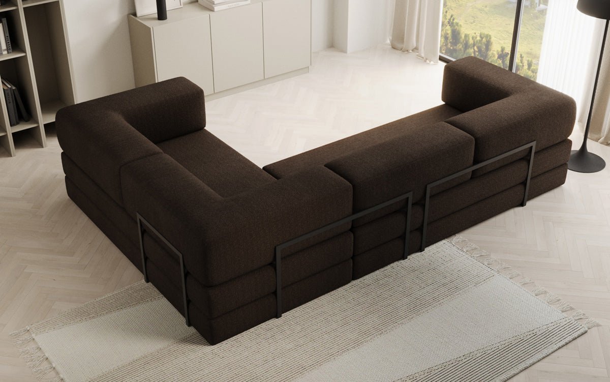Designer Sofa Lazy L zou a Bouclé