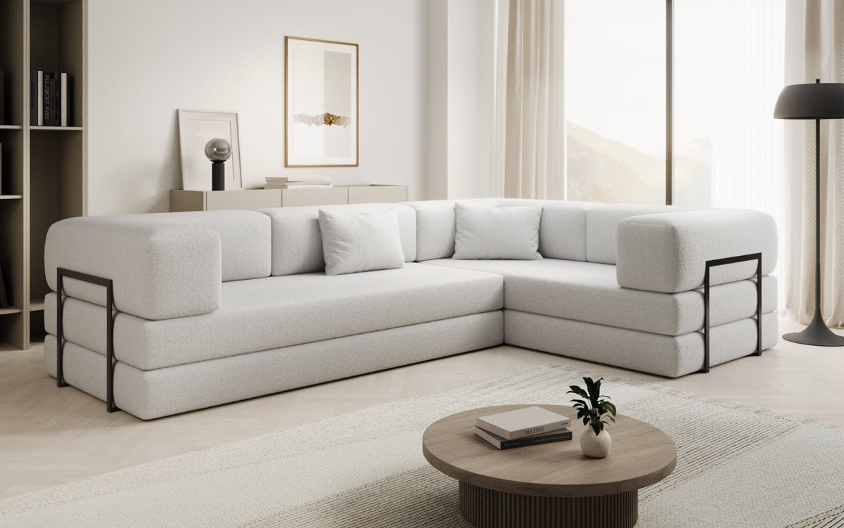 Designer Sofa Lazy L zou a Bouclé