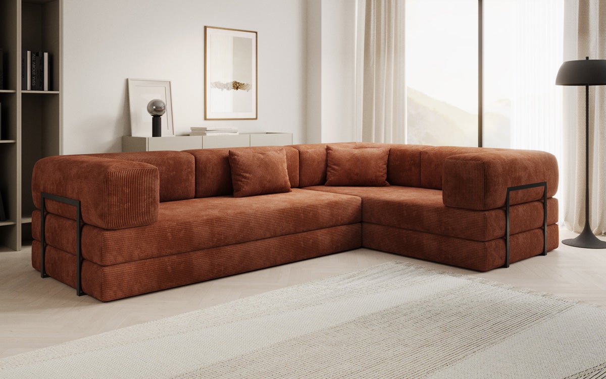Designer Sofa Lazy L geschlossen in Cord