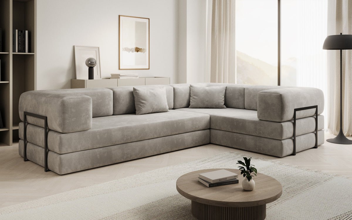 Designer Sofa Lazy L zou a Samt