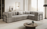 Designer Sofa Lazy L geschlossen in Samt