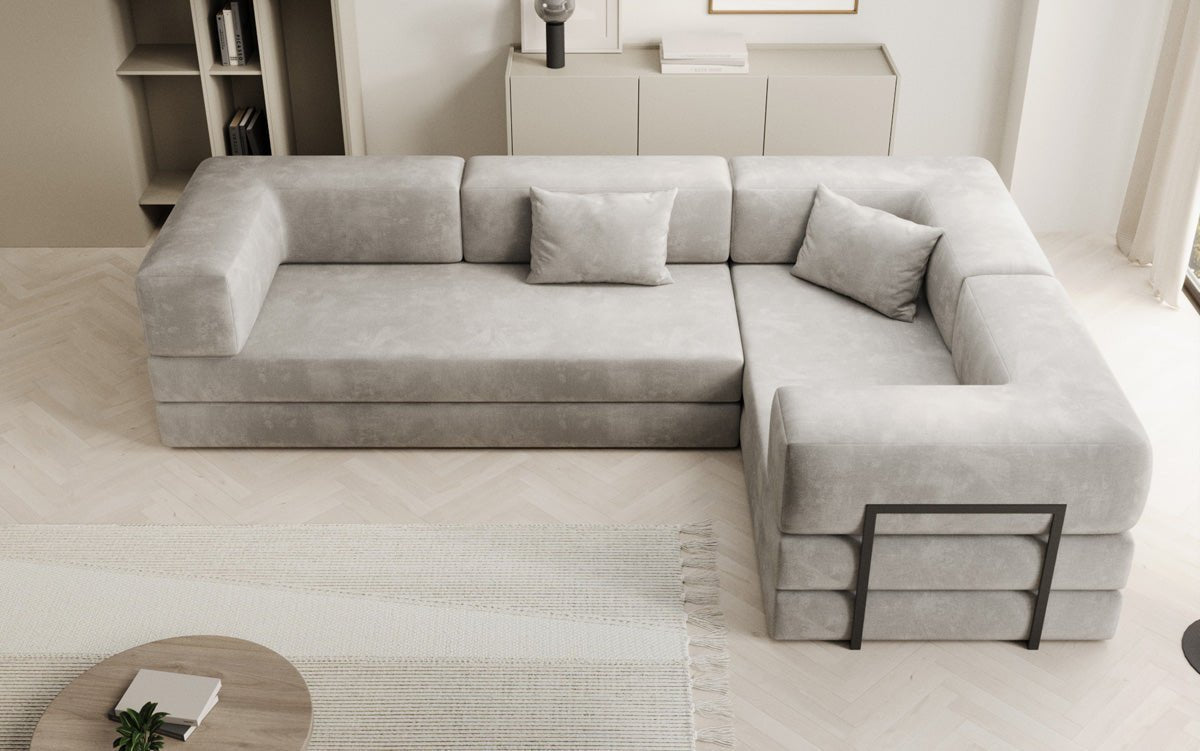 Designer Sofa Lazy L zou a Samt