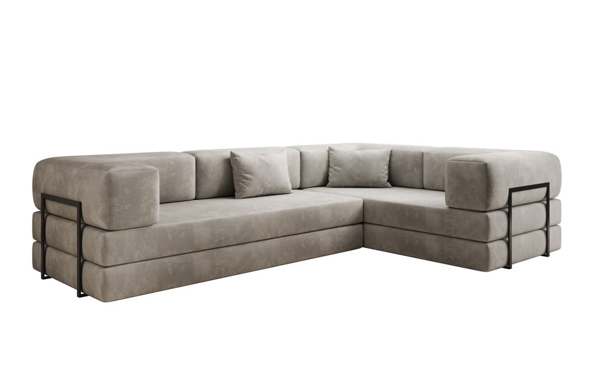 Designer Sofa Lazy L zou a Samt