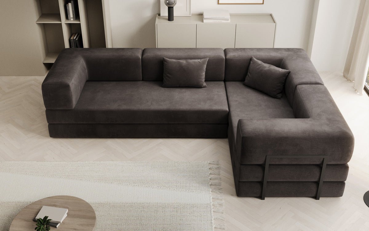 Designer Sofa Lazy L zou a Samt