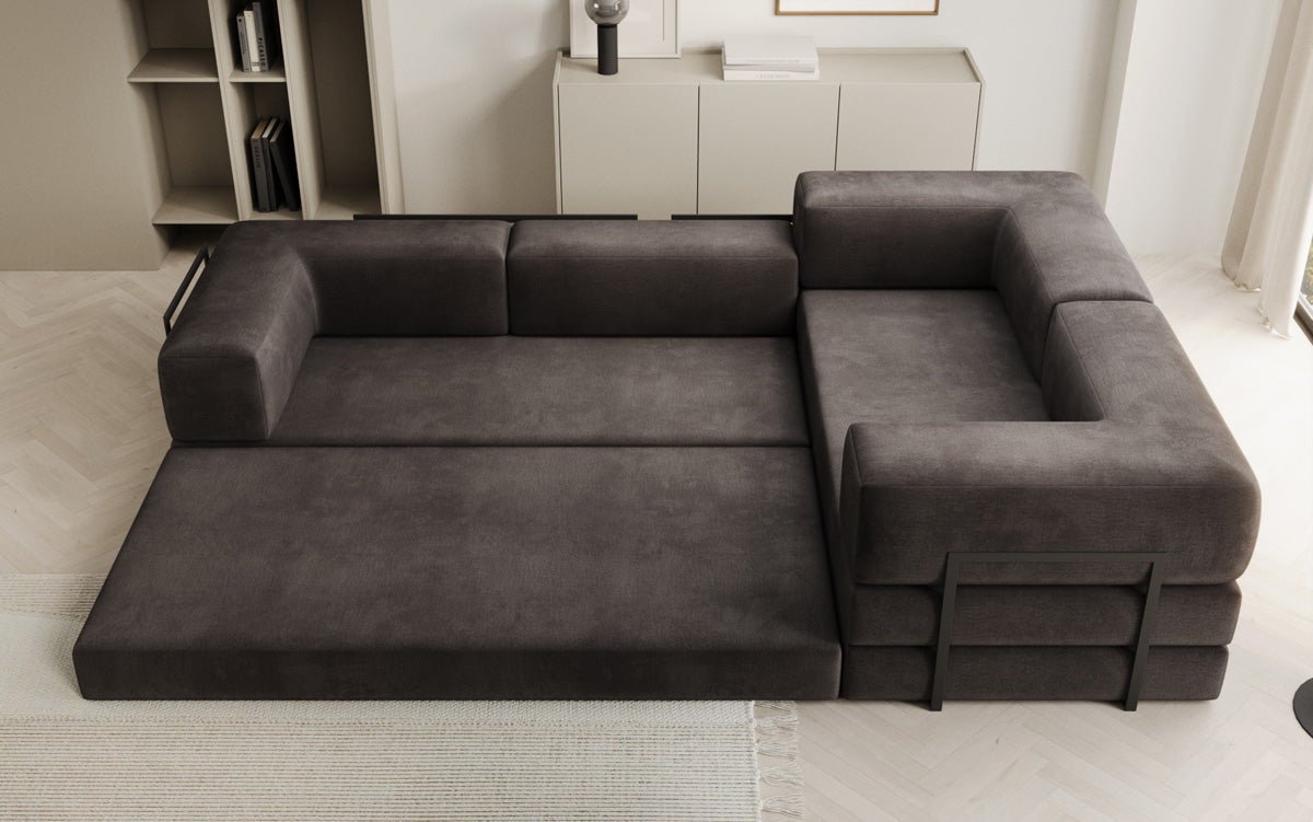 Designer Sofa Lazy L zou a Samt