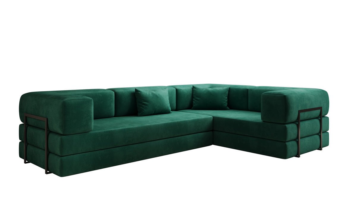 Designer Sofa Lazy L zou a Samt