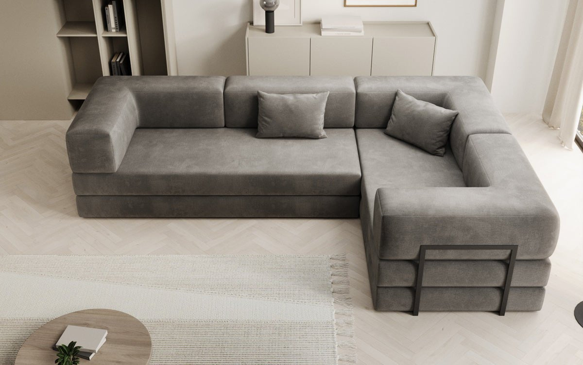 Designer Sofa Lazy L zou a Samt