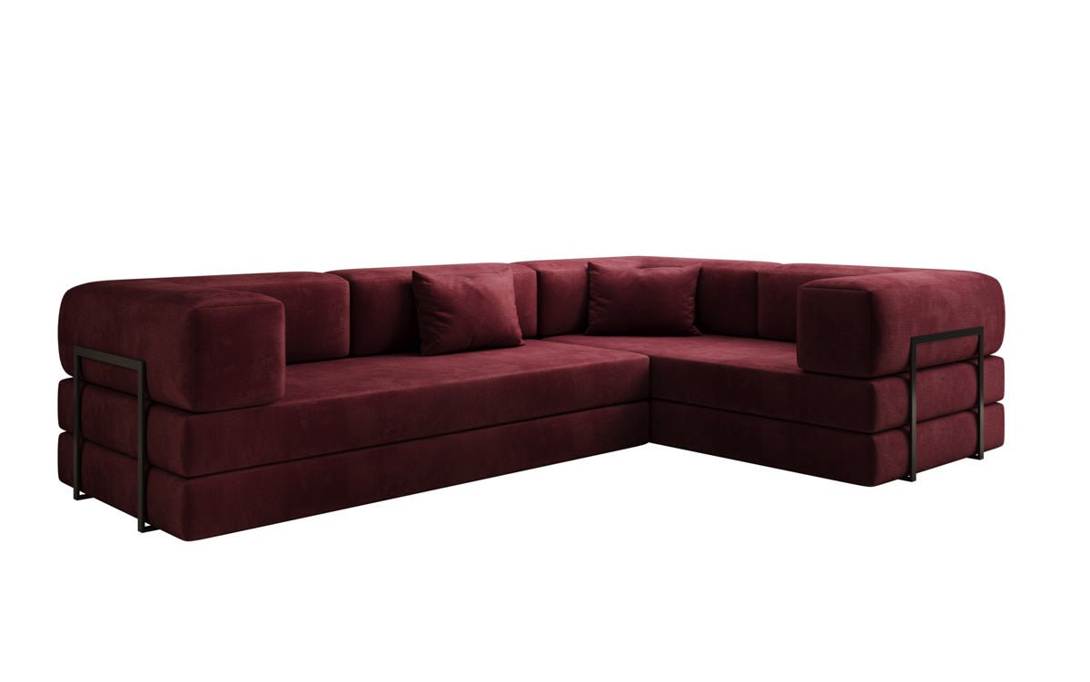 Designer Sofa Lazy L zou a Samt