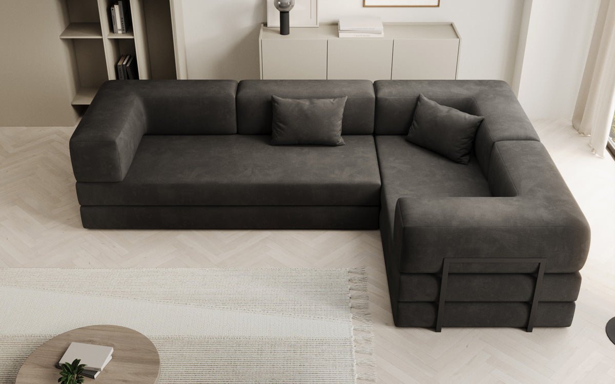 Designer Sofa Lazy L zou a Samt
