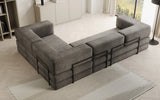 Designer Sofa Lazy L geschlossen in Samt