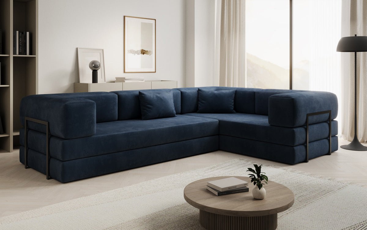 Designer Sofa Lazy L zou a Samt