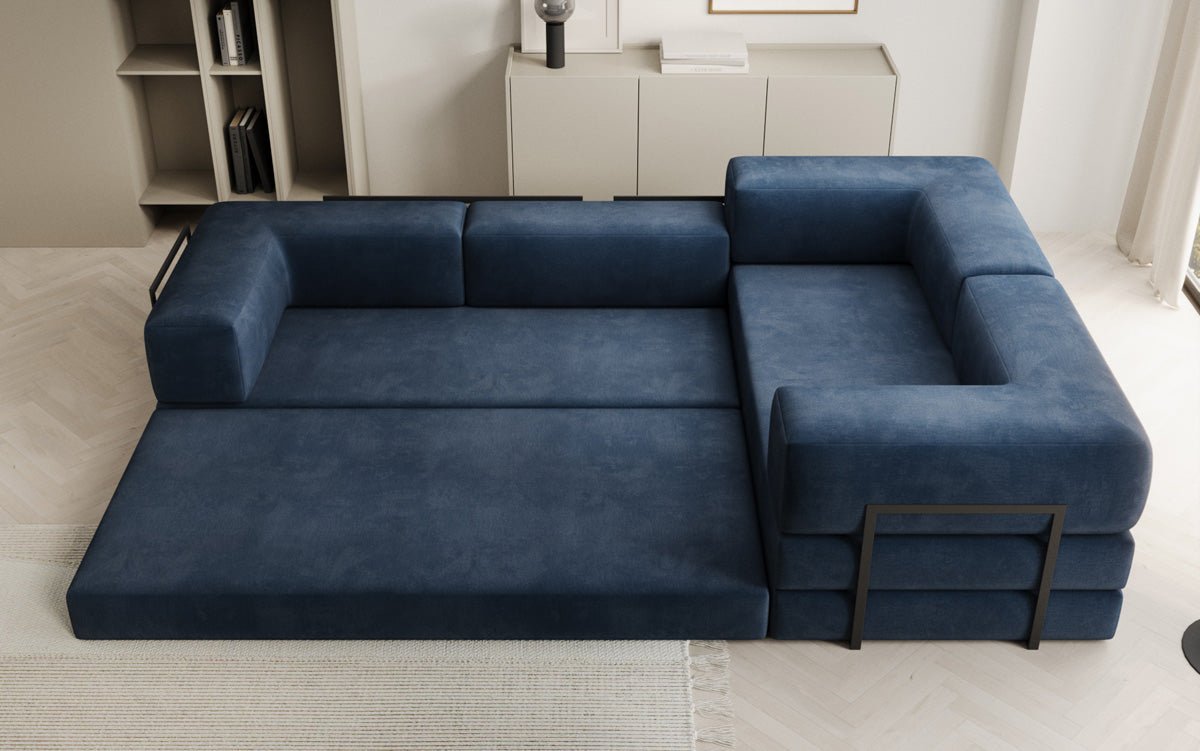 Designer Sofa Lazy L zou a Samt