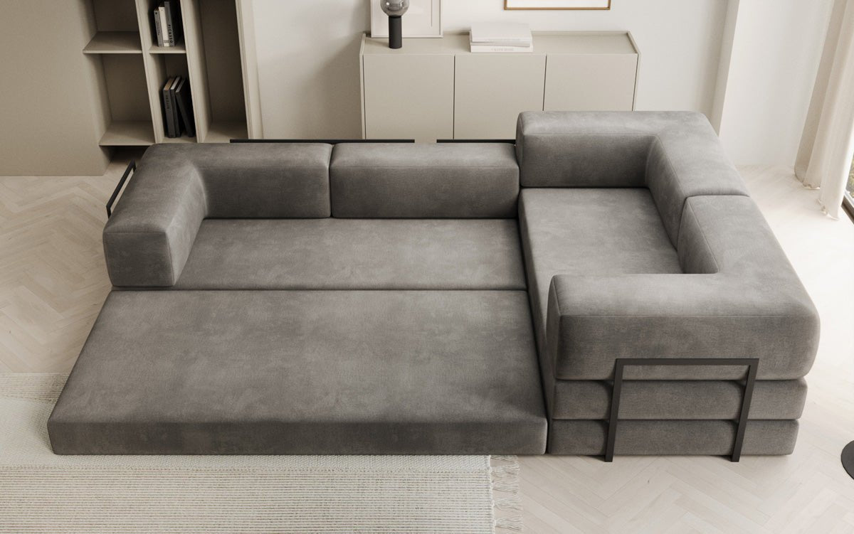 Designer Sofa Lazy L zou a Samt