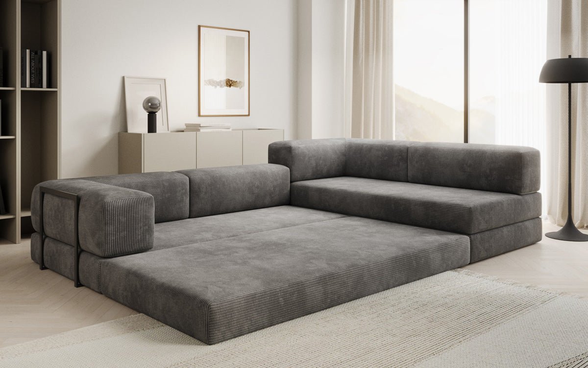 Designer Sofa Lazy L aus Cord