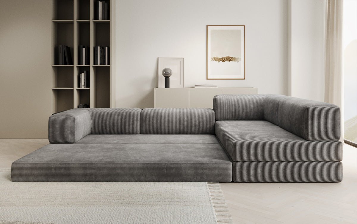 Designer Sofa Lazy L aus Cord