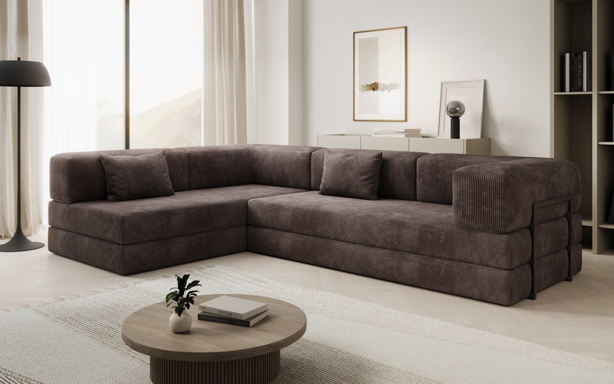 Designer Sofa Lazy L aus Cord