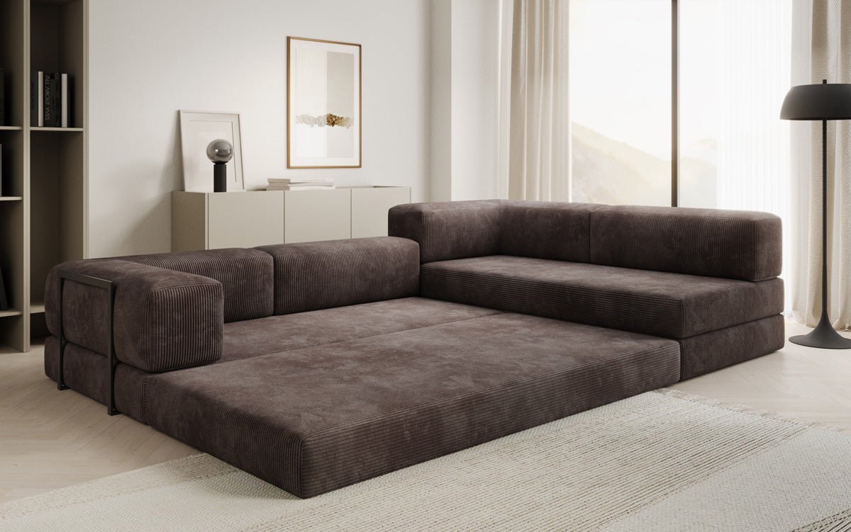Designer Sofa Lazy L aus Cord