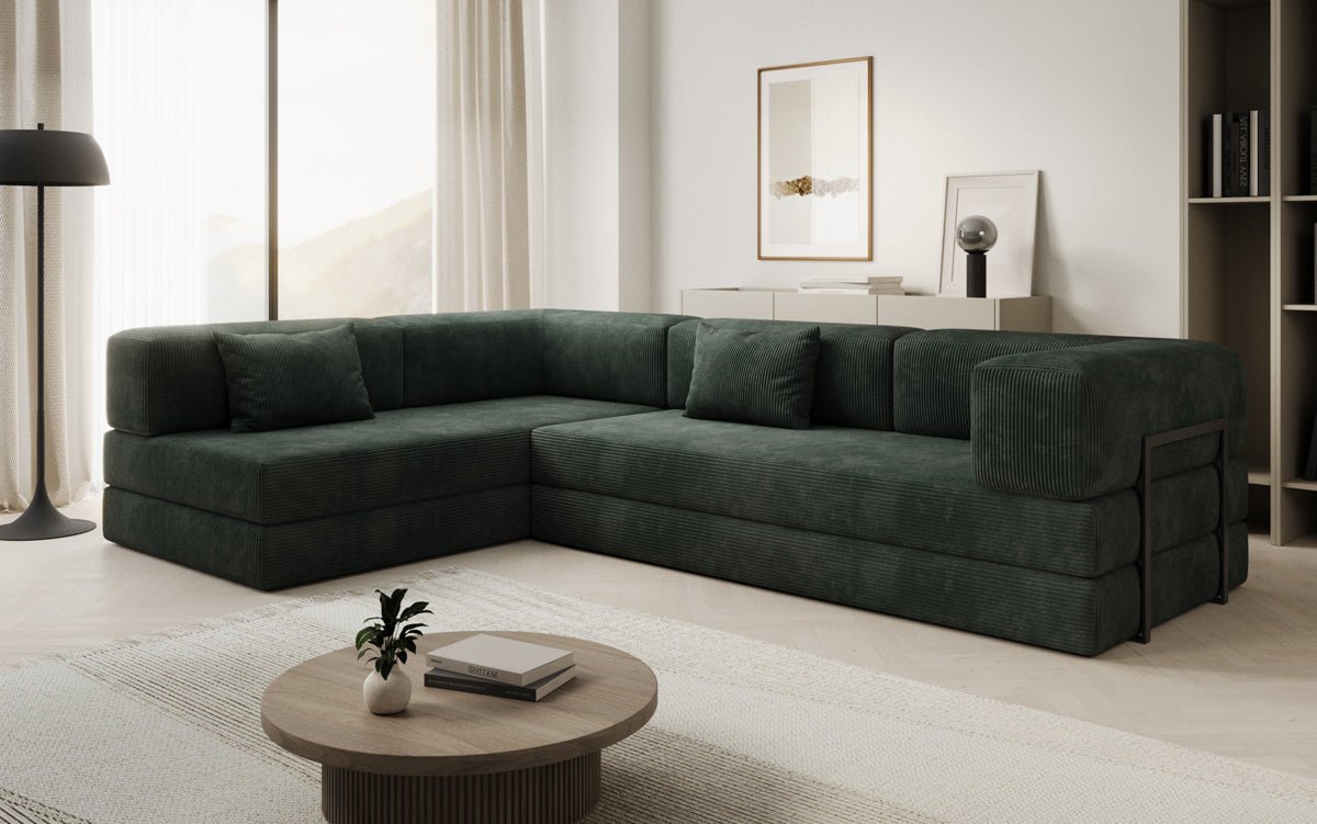 Designer Sofa Lazy L aus Cord