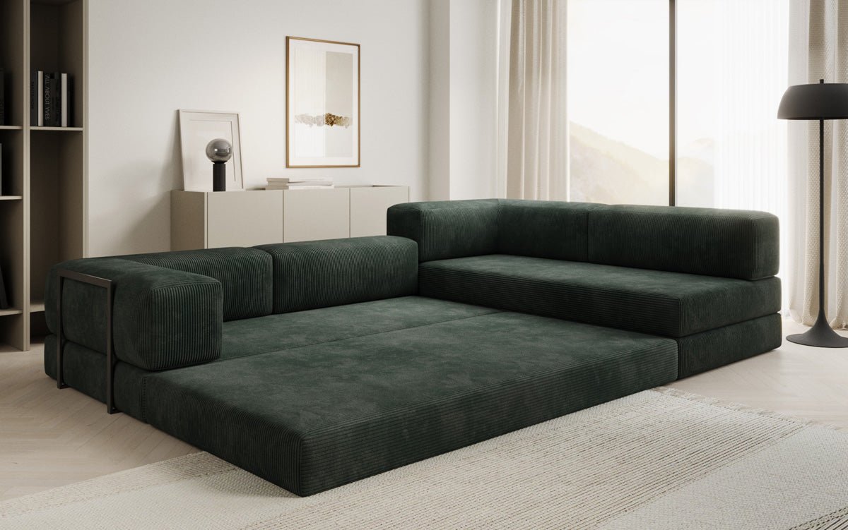 Designer Sofa Lazy L aus Cord