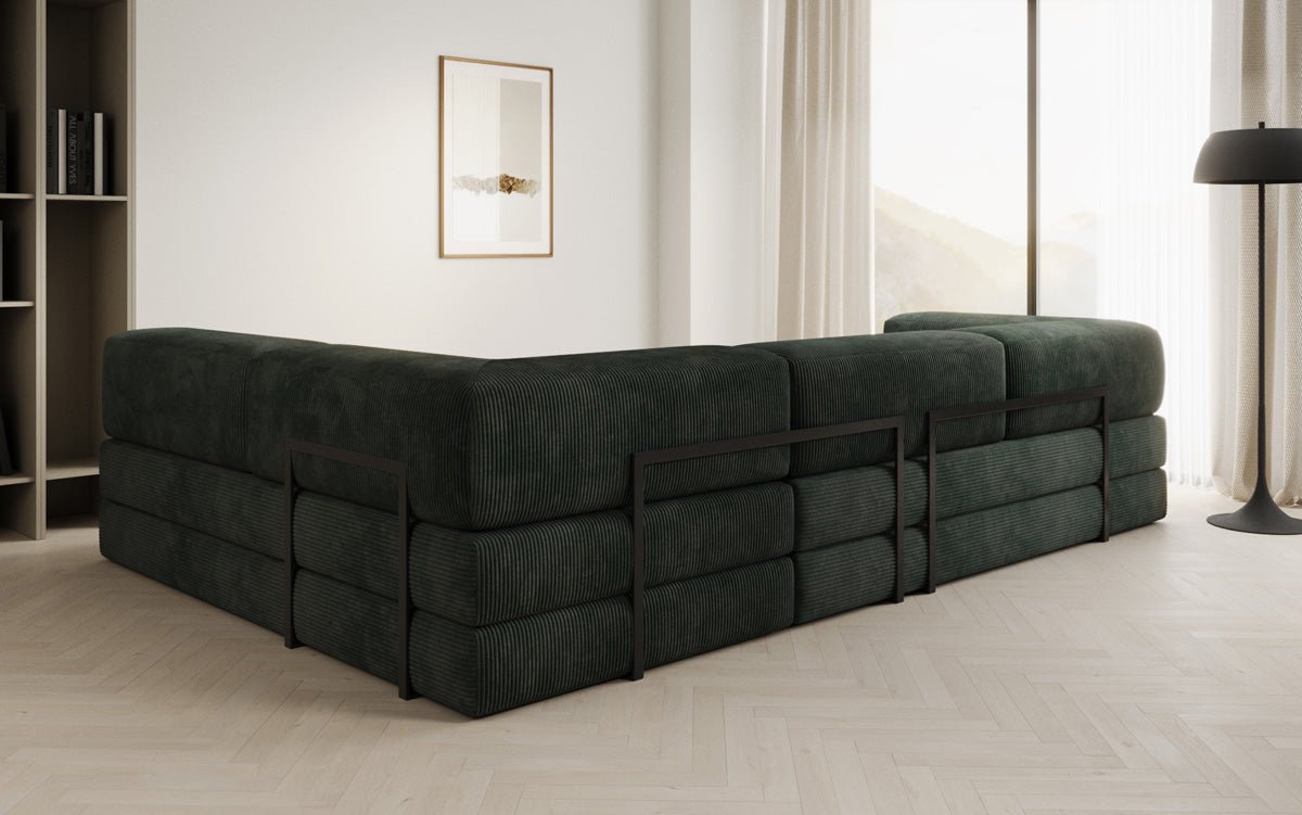Designer Sofa Lazy L aus Cord