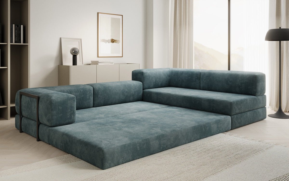 Designer Sofa Lazy L aus Cord