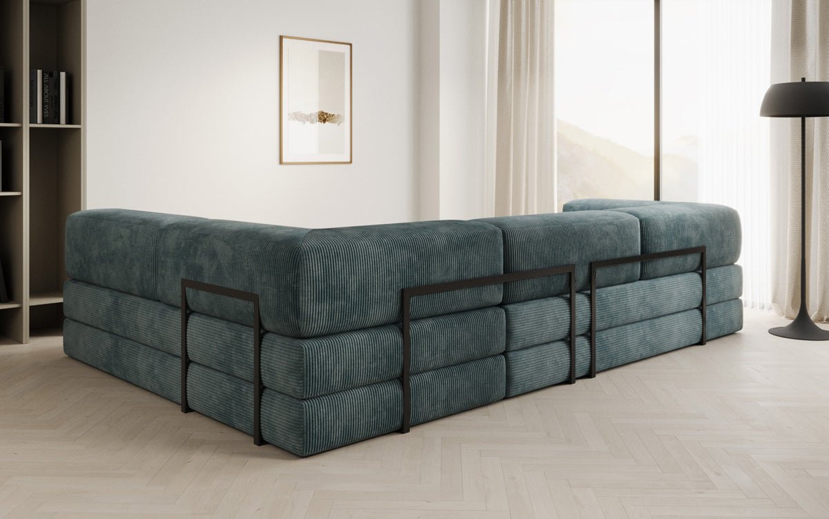 Designer Sofa Lazy L aus Cord