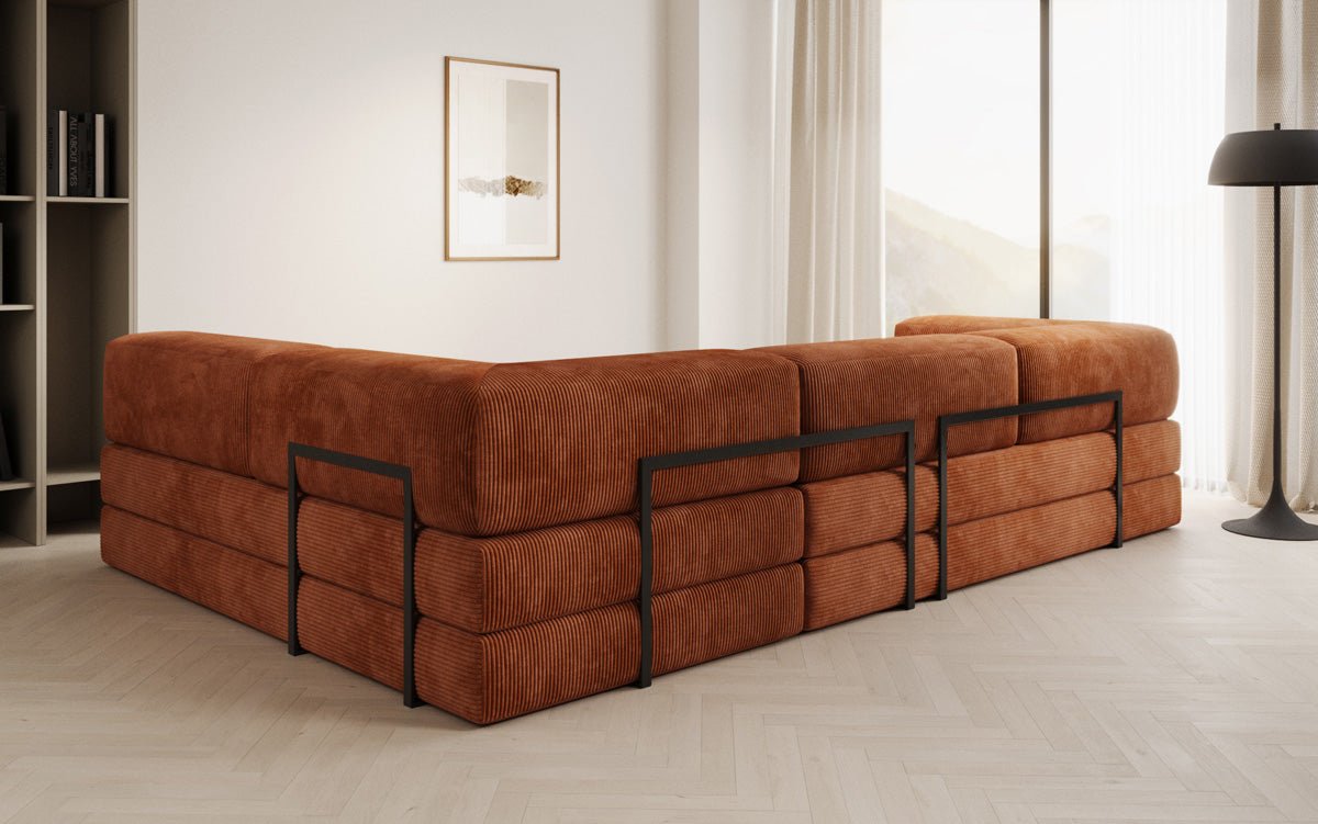 Designer Sofa Lazy L aus Cord