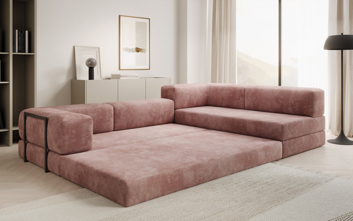 Designer Sofa Lazy L aus Cord