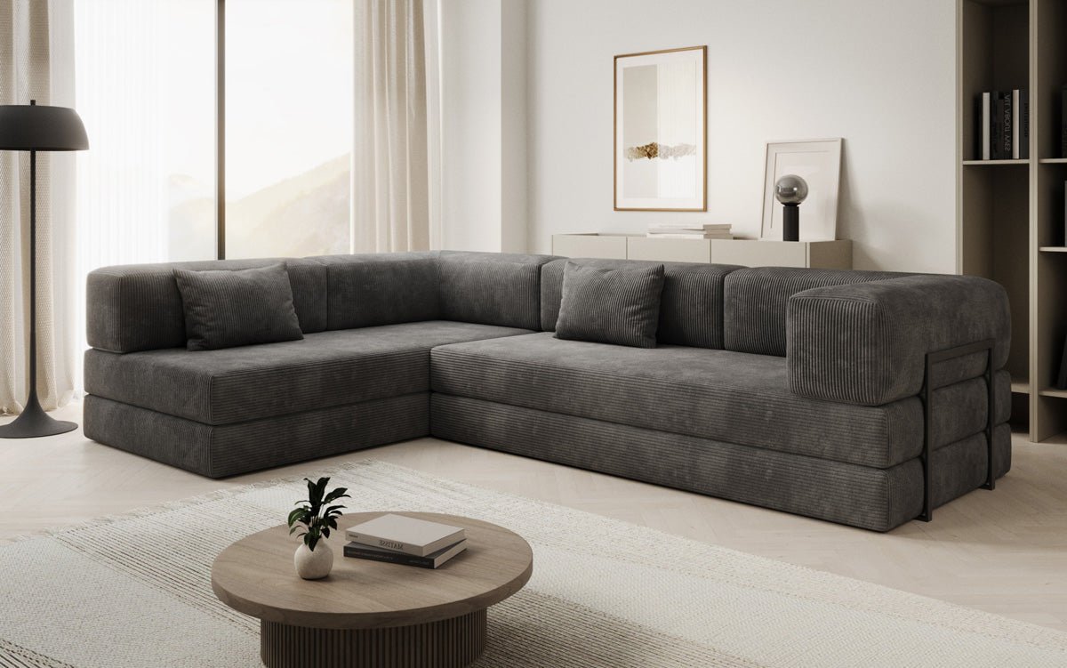 Designer Sofa Lazy L aus Cord