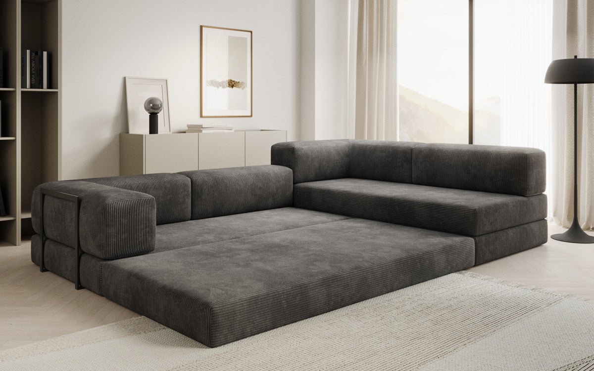 Designer Sofa Lazy L aus Cord