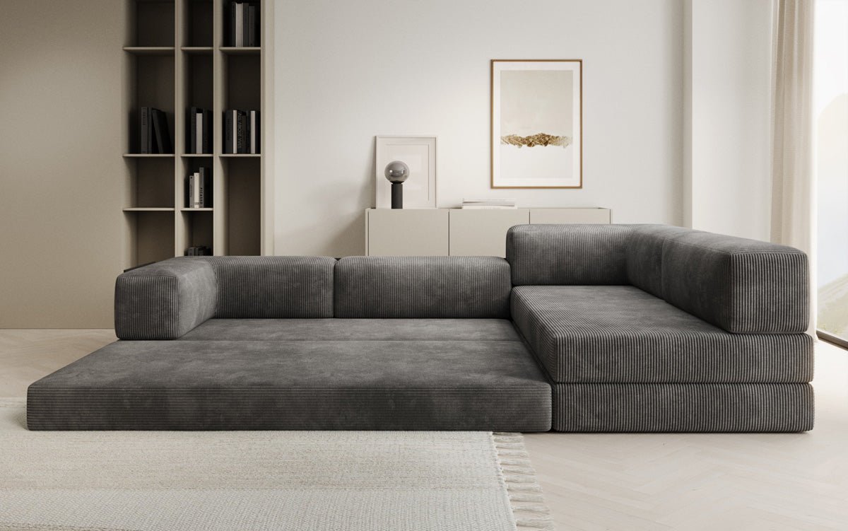 Designer Sofa Lazy L aus Cord