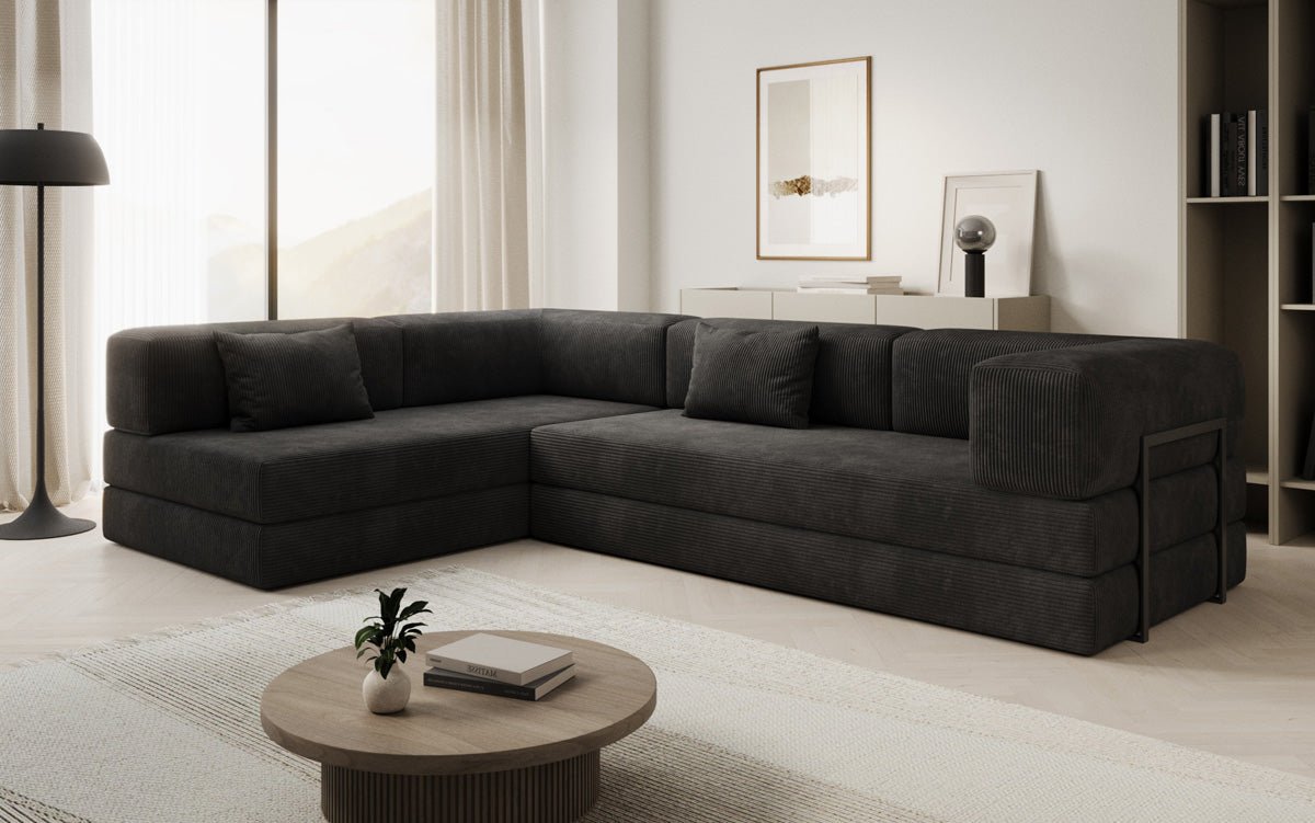 Designer Sofa Lazy L aus Cord