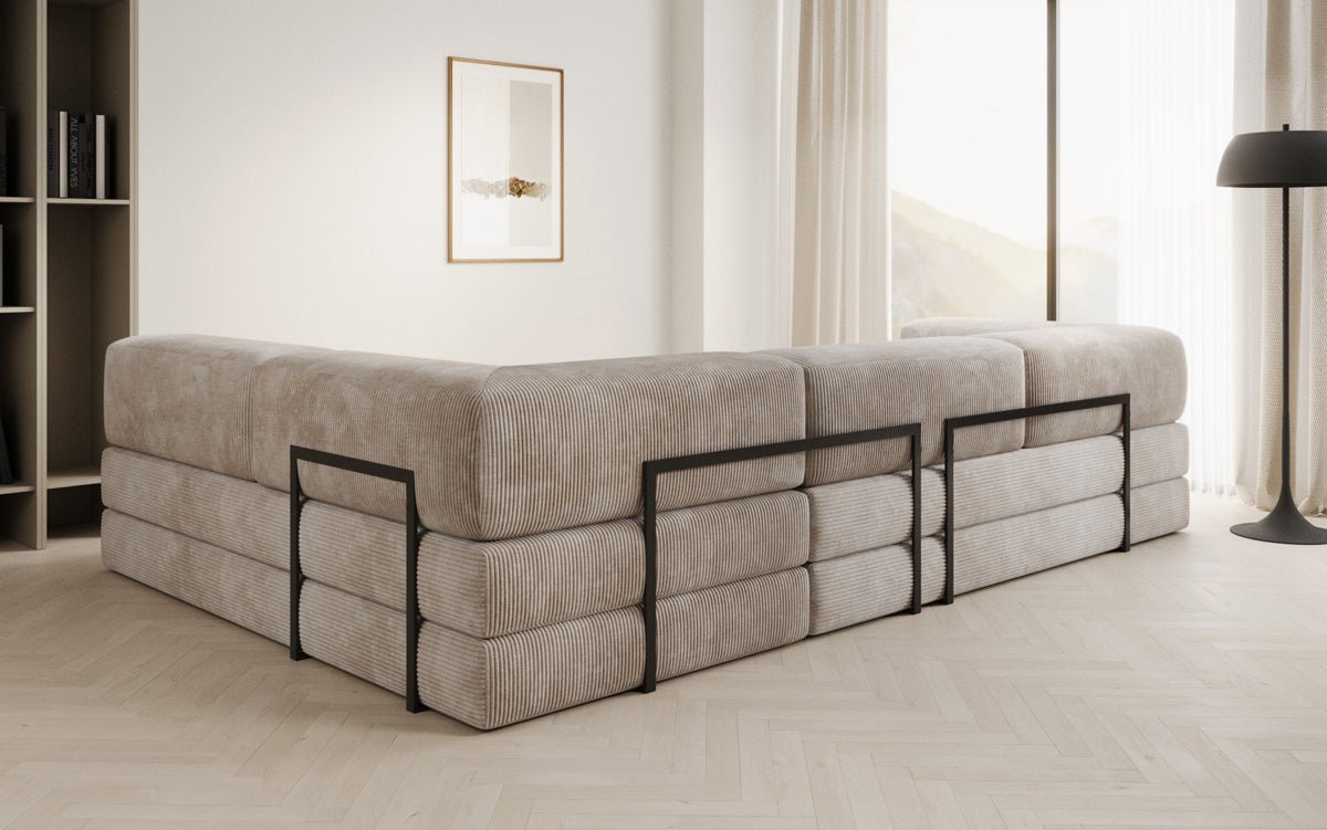 Designer Sofa Lazy L aus Cord