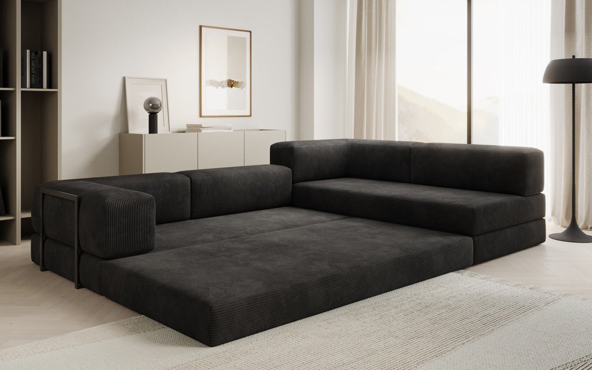 Designer Sofa Lazy L aus Cord