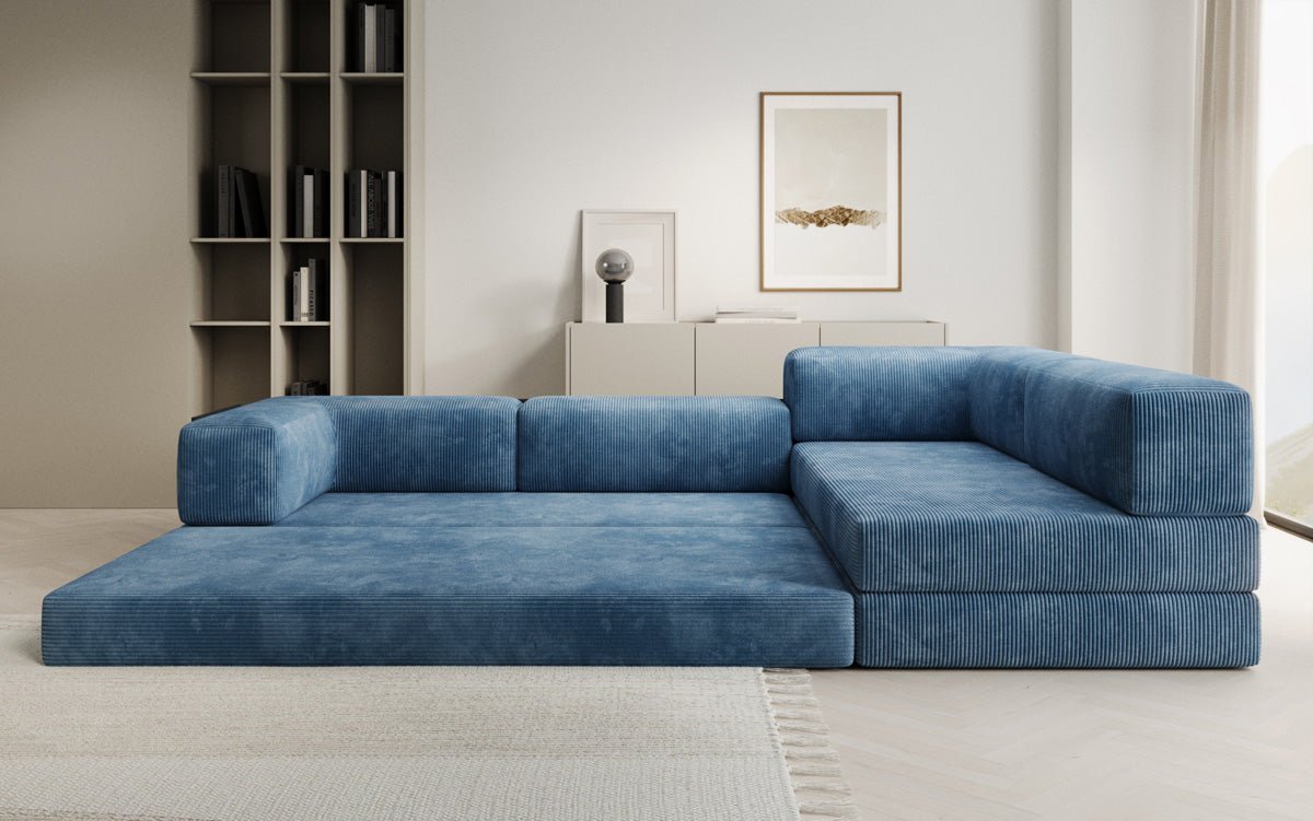 Designer Sofa Lazy L aus Cord