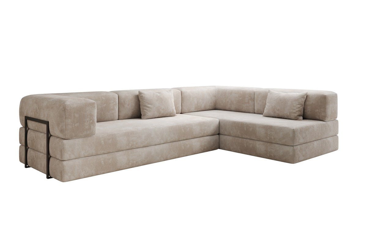 Designer Sofa Lazy L aus Cord
