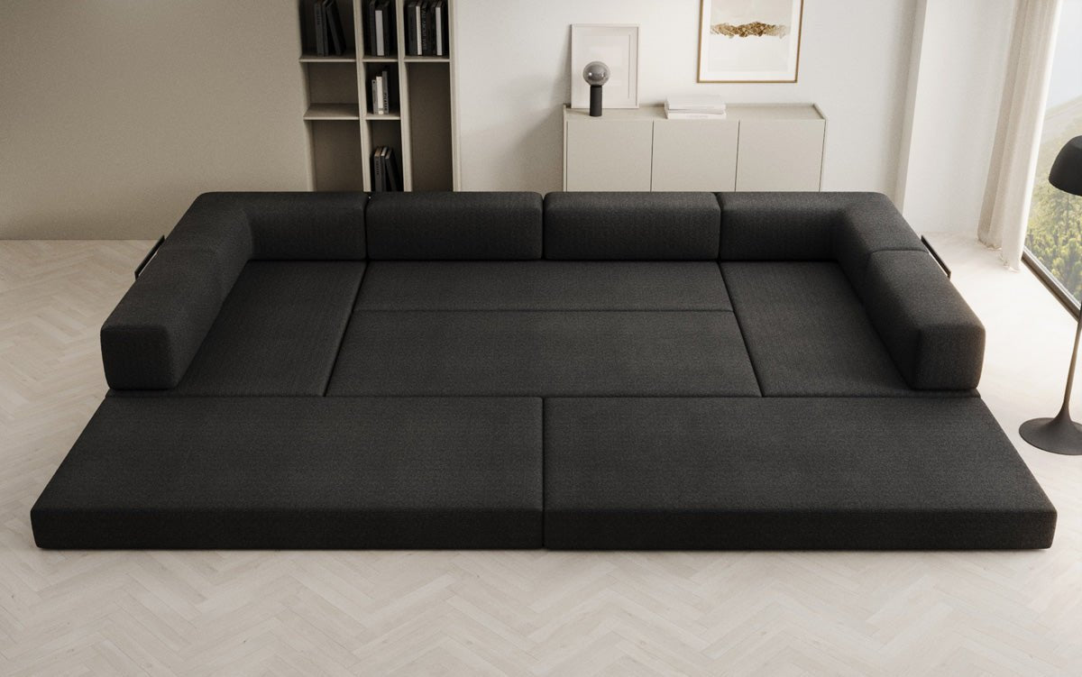 Designer Sofa Lazy U in Bouclé